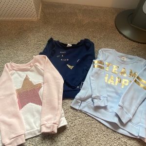 Pack of 3 Toddler Girls Sweatshirts